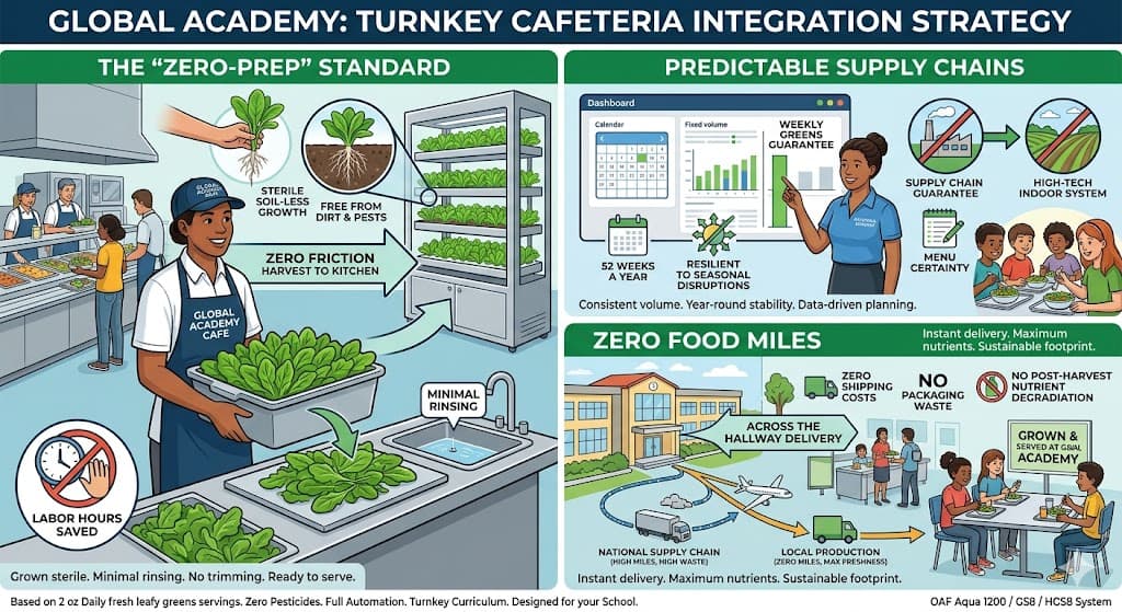 Estrategia llave en mano de integración con la cafeterÃa para escuelas secundarias.